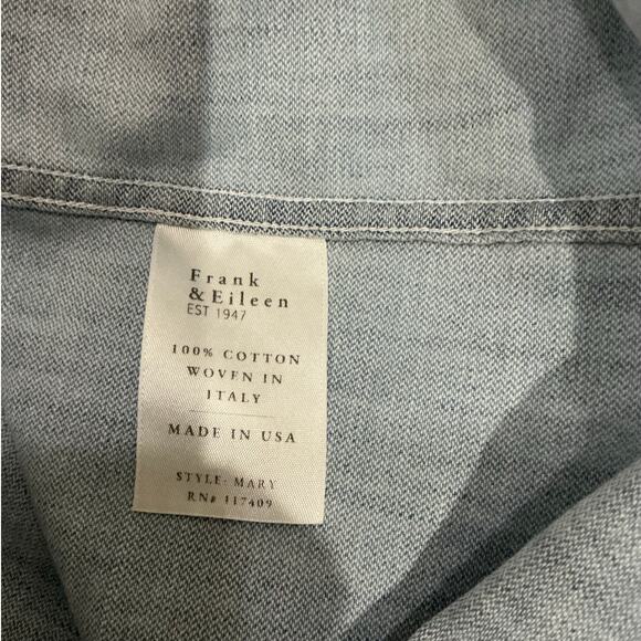 Frank & Eileen Mary Classic Shirtdress Famous Denim Classic Blue Wash Size Small - Picture 15 of 16